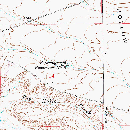 Topographic Map of Seismograph Reservoir Number 3, WY