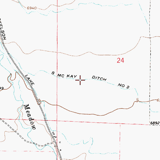Topographic Map of South McKay Ditch Number 2, WY
