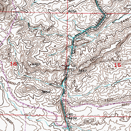 Topographic Map of Tunnel Number 3, WY
