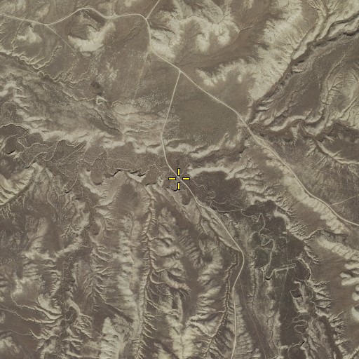 Aerial/Satellite Image of Worland Nowood Draw Number 4, WY