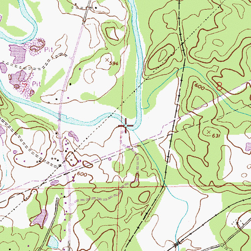 Topographic Map of Salt Creek, AL