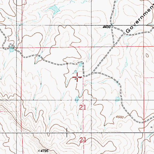 Topographic Map of Clyde Ranch, WY