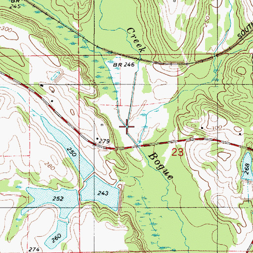 Topographic Map of Sand Creek, AL