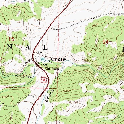 Topographic Map of Hondo Creek, WY