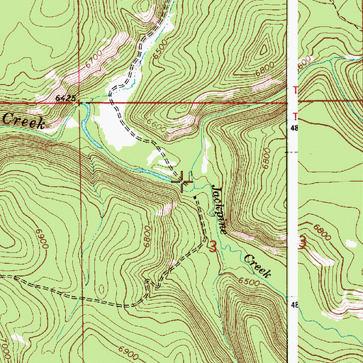 Topographic Map of Jackpine Creek, WY