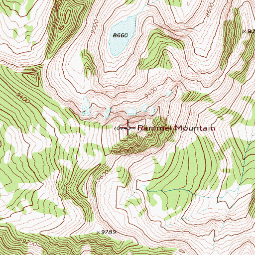 Topographic Map of Rammell Mountain, WY
