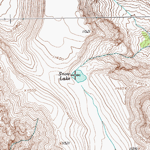 Topographic Map of Snow Lake, WY