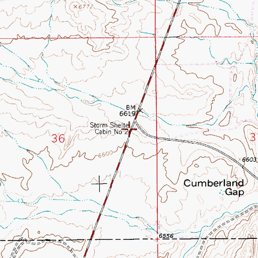 Topographic Map of Storm Shelter Cabin Number 2, WY