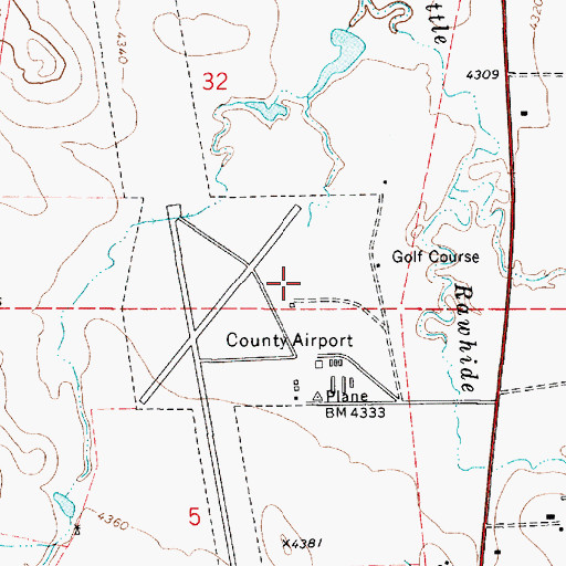 Topographic Map of Gillette-Campbell County Airport, WY