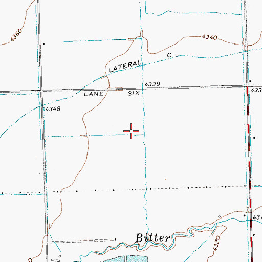 Topographic Map of Bakers Field, WY