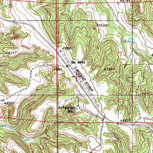Topographic Map of Taylor Field, WY