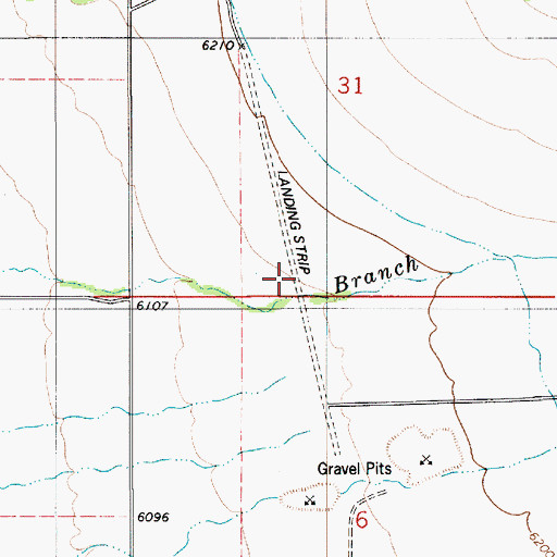 Topographic Map of Star Valley Ranch Airport, WY