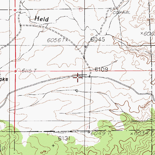 Topographic Map of Hagemeisters Twin Pine Ranch Airport (historical), WY