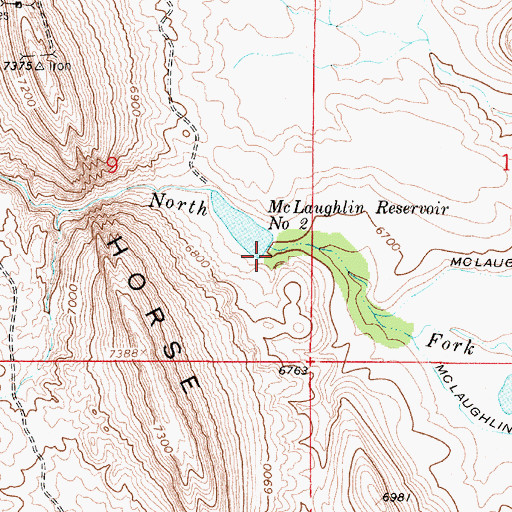 Topographic Map of McLaughlin Number 2 Dam, WY