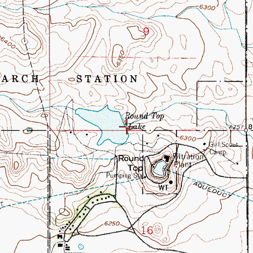 Topographic Map of Experiment Station Dam, WY