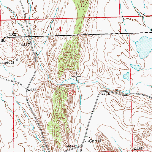 Topographic Map of Gyp Reservoir Dam, WY
