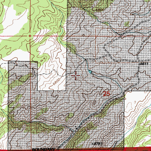 Topographic Map of Parker Number 1 Dam, WY