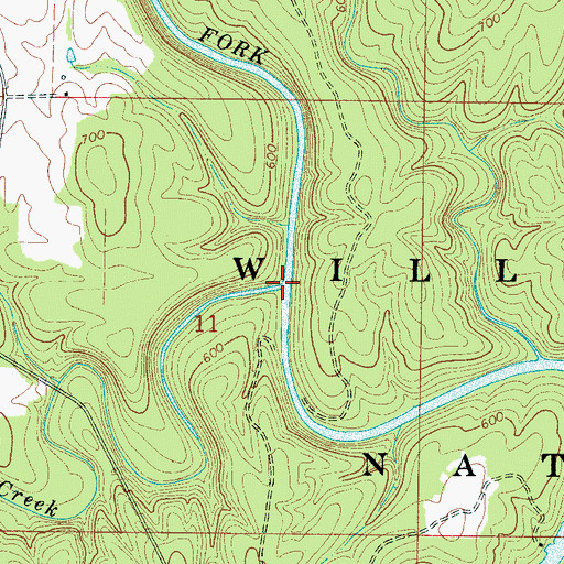 Topographic Map of Sandy Creek, AL