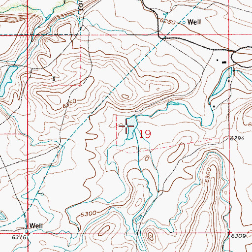 Topographic Map of John W Griffen Reservoir, WY