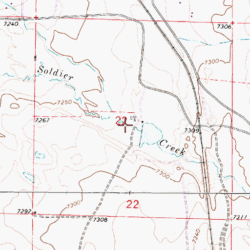 Topographic Map of Chris Klein Dam, WY