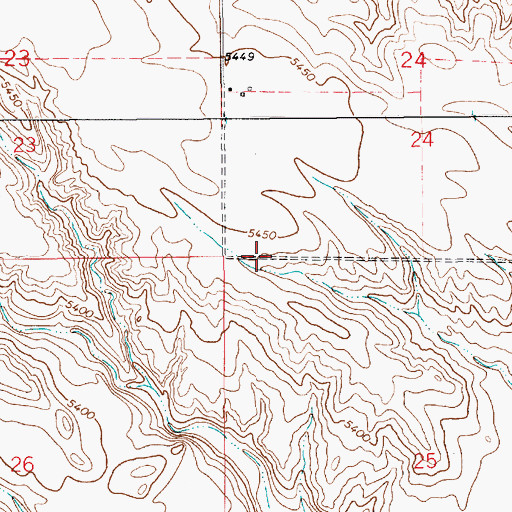 Topographic Map of C W Dam, WY