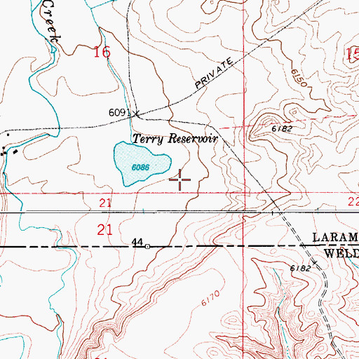Topographic Map of Polaris Dam, WY