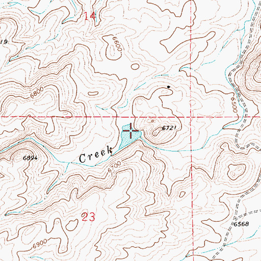 Topographic Map of Clay Number 1 Dam, WY
