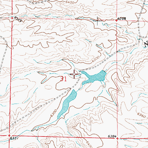 Topographic Map of Hirsig Number 2 Dam, WY