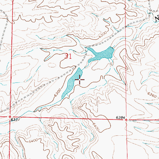 Topographic Map of Hirsig Number 1 Dam, WY