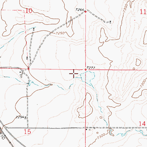 Topographic Map of Woodhouse Dam, WY