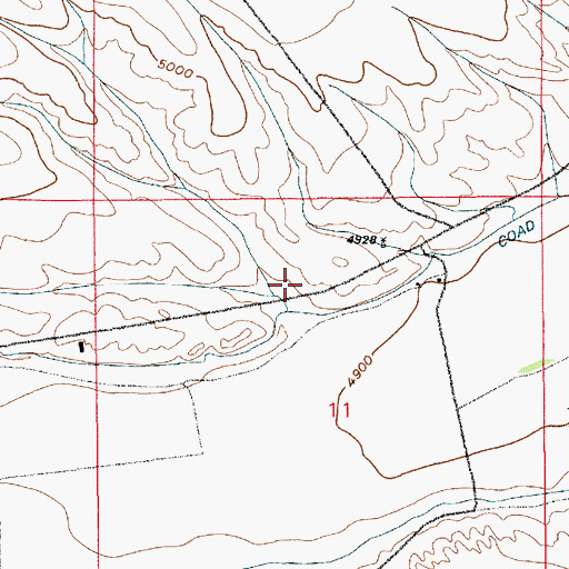 Topographic Map of Coad Reservoir, WY