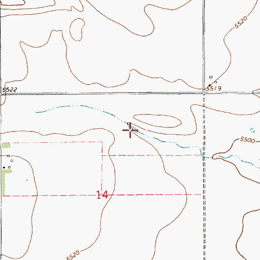 Topographic Map of Beaver Dam Reservoir, WY