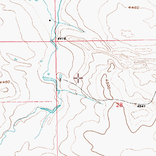 Topographic Map of Howery Reservoir, WY