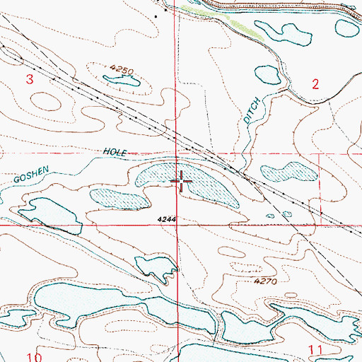 Topographic Map of Marlatt Reservoir, WY