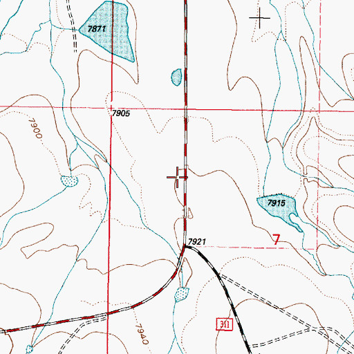 Topographic Map of Sundby Dam, WY