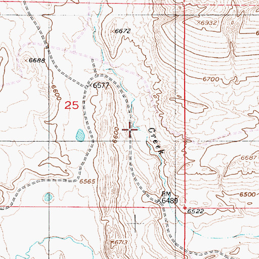 Topographic Map of Bell Reservoir, WY