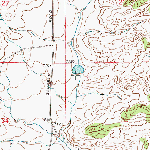 Topographic Map of Sid Number 1 Dam, WY
