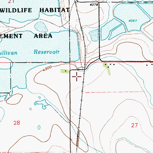 Topographic Map of Goshen Numbers 1 and 2 Dam, WY