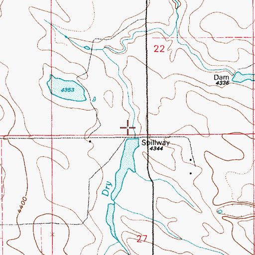 Topographic Map of McMillen Number 2 Dam, WY