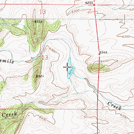 Topographic Map of Jordon Number 1 Dam, WY