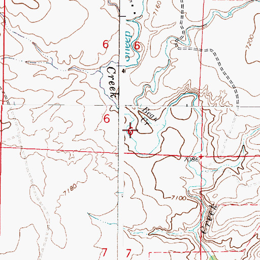 Topographic Map of Wellbaum Dam, WY