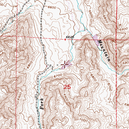 Topographic Map of Iron Mountain Number 1 Dam, WY