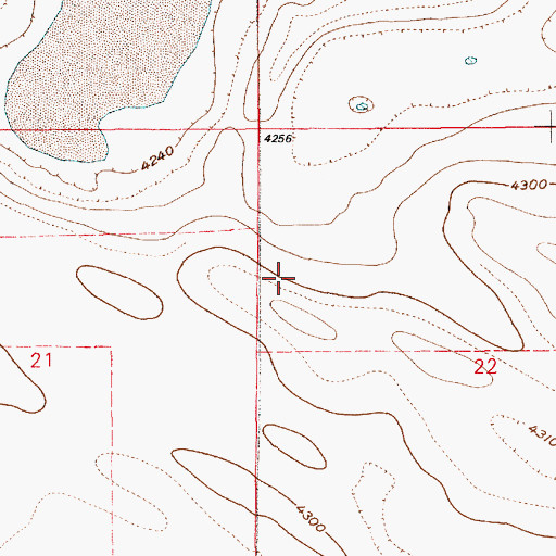 Topographic Map of Springer Reservoir Dam, WY