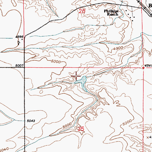 Topographic Map of Clearwater Dam, WY