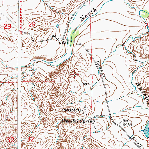 Topographic Map of Sturgeon Number 3 Dam, WY
