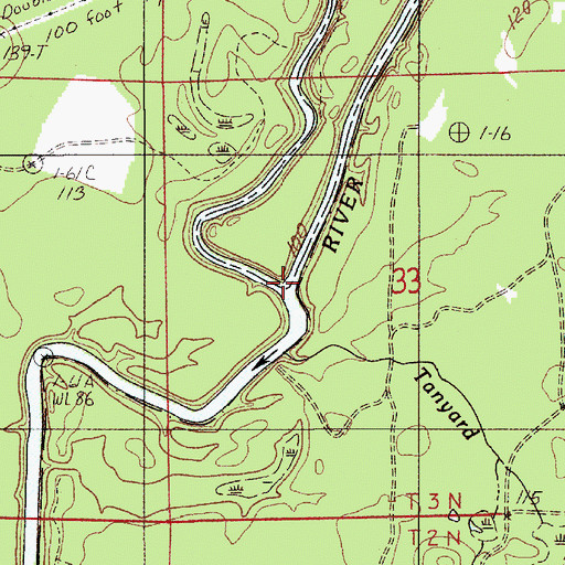 Topographic Map of Sepulga River, AL