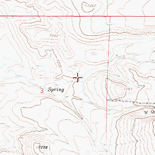 Topographic Map of Old Smuggler Reservoir, WY