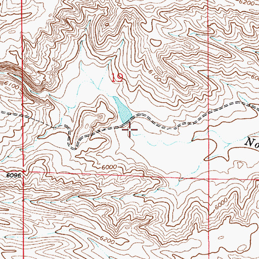 Topographic Map of Hugh McDonald Dam, WY