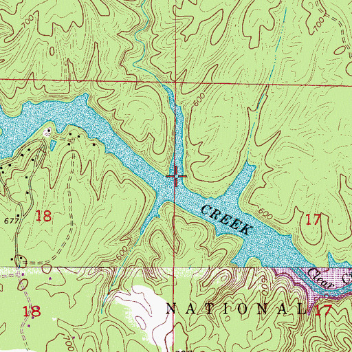 Topographic Map of Seymour Branch, AL