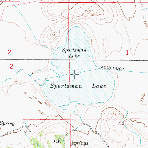 Topographic Map of Sportsman Lake, WY